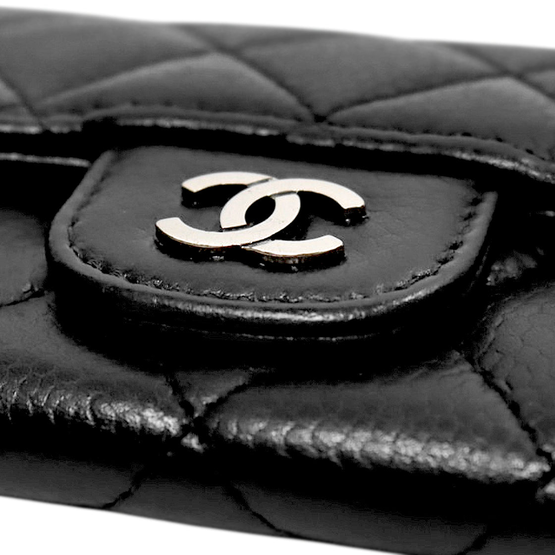 Chanel Black Caviar Skin Card Wallet