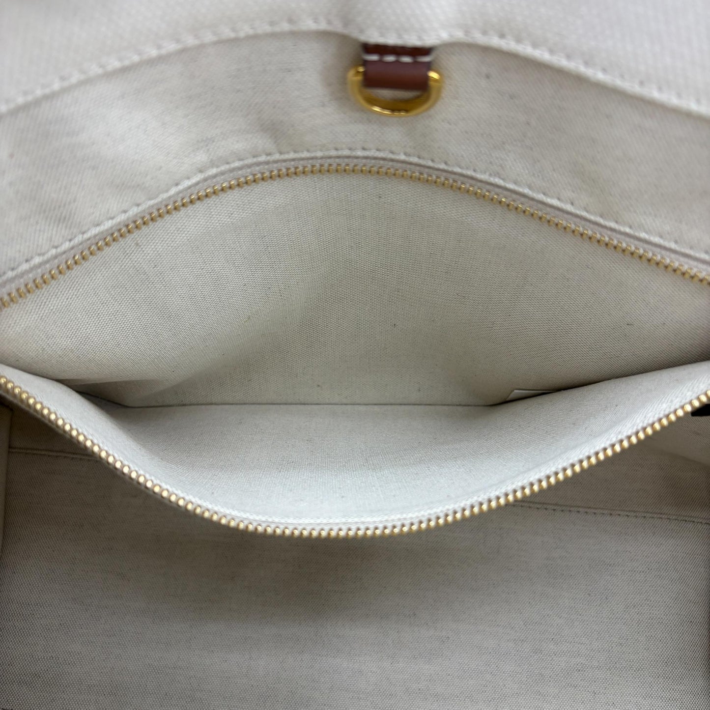 Burberry Medium Horseferry Print Canvas Freya Tote Bag Natural/Tan
