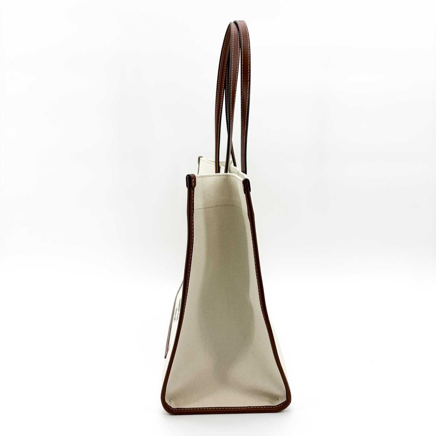 Burberry Medium Horseferry Print Canvas Freya Tote Bag Natural/Tan