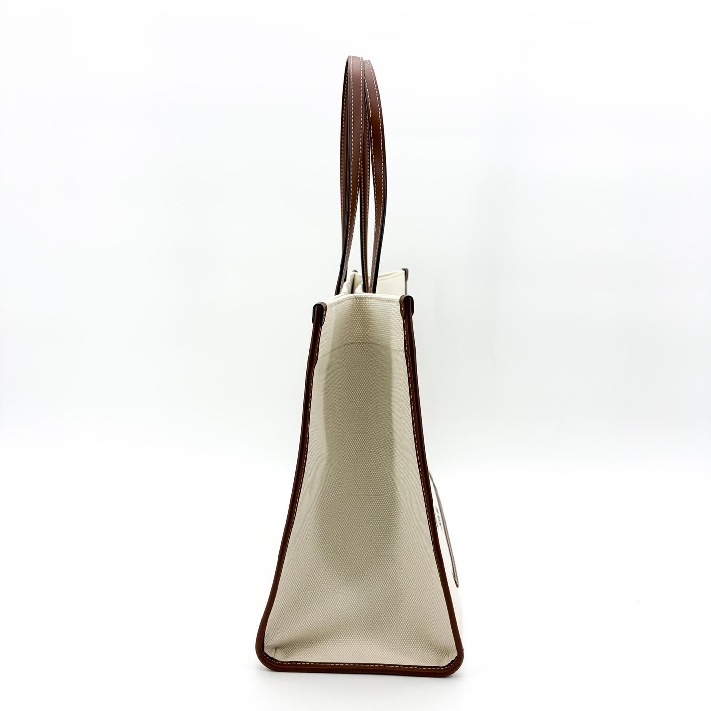 Burberry Medium Horseferry Print Canvas Freya Tote Bag Natural/Tan