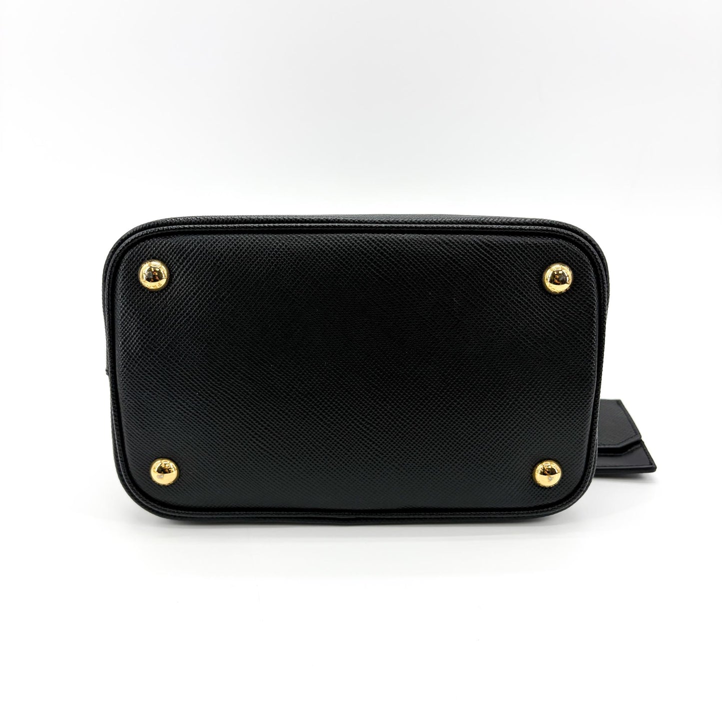 Prada Small Saffiano Leather Panier Bag Black