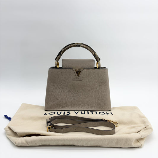 Louis Vuitton Capucines BB Gallet Torillon poignée en python