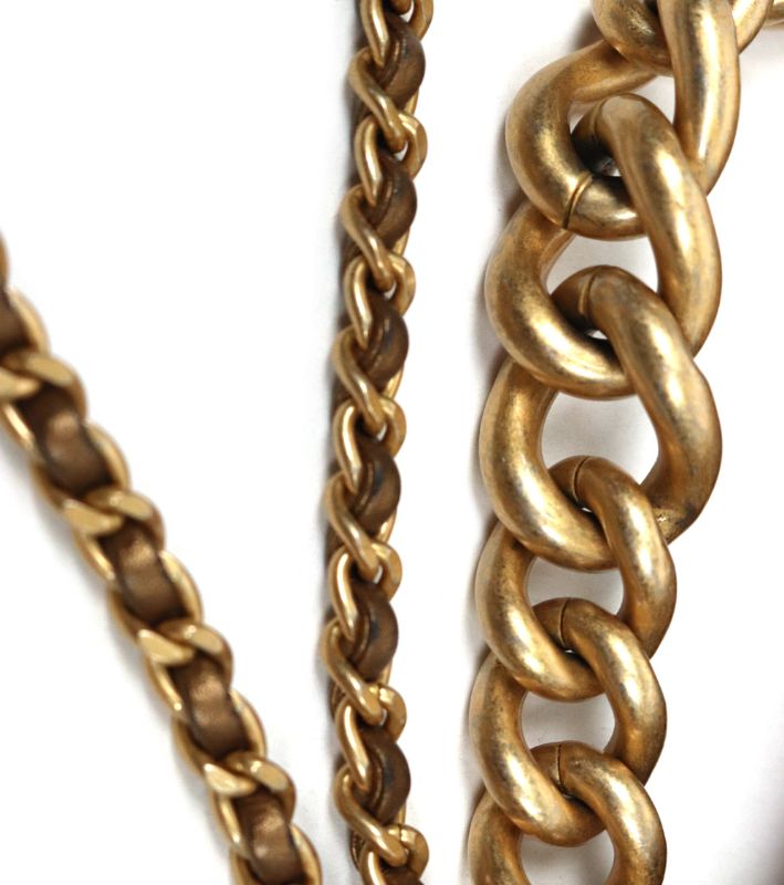 Chanel Metallic Gold Quilted CC Flap Chain Shoulder Bag