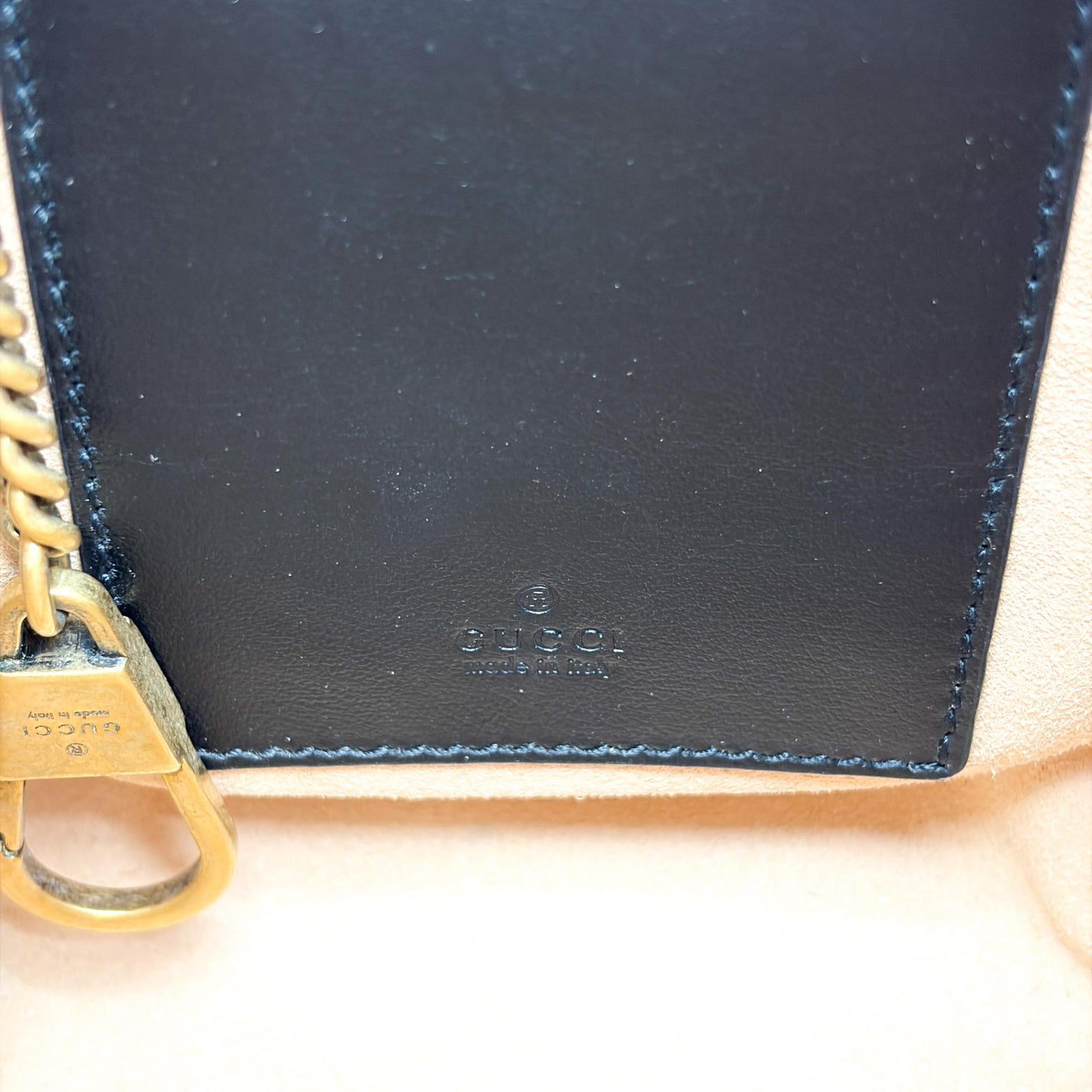 Gucci GG Marmont Mini Bucket Bag Black with Gold Hardware