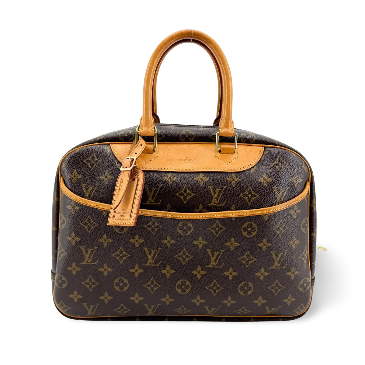 Louis Vuitton Monogram Deauville Tote Bag Brown
