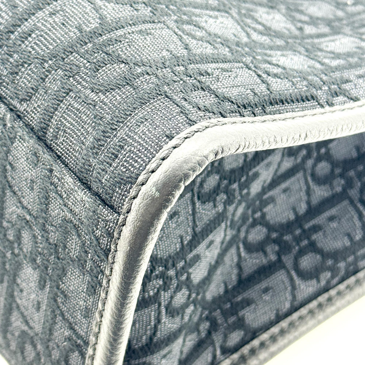 Dior Navy Oblique Jacquard Vertical Tote Bag