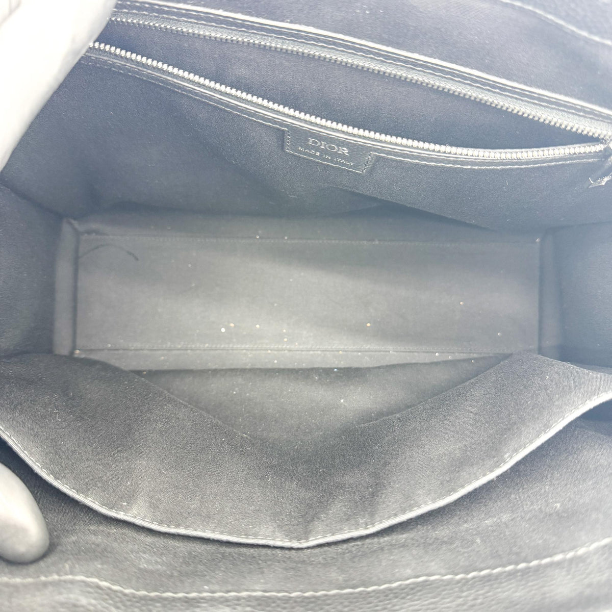 Dior Navy Oblique Jacquard Vertical Tote Bag