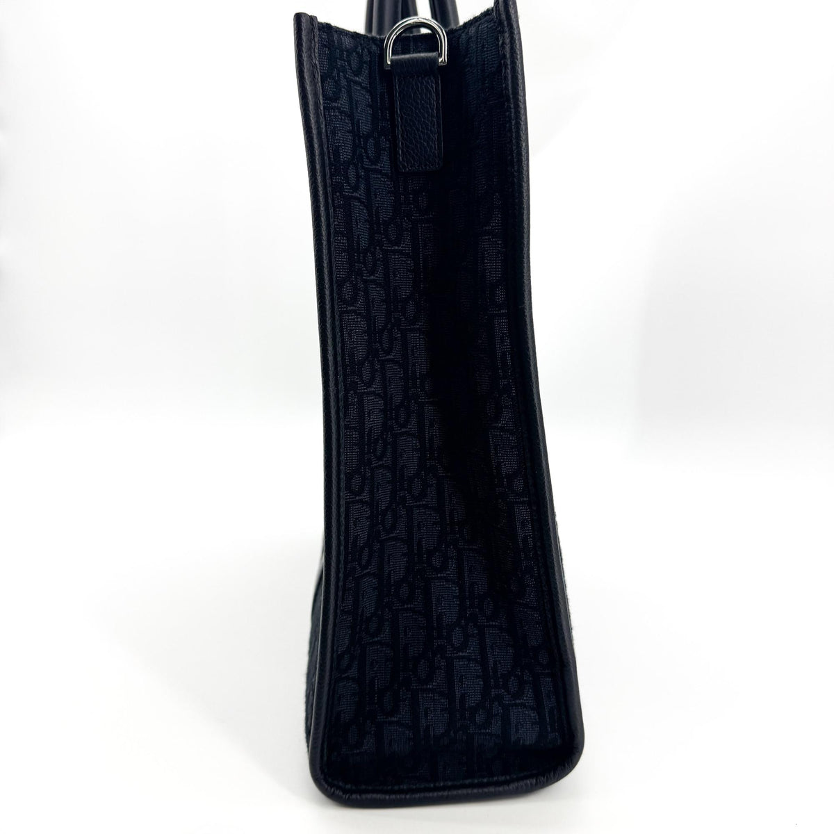 Dior Navy Oblique Jacquard Vertical Tote Bag
