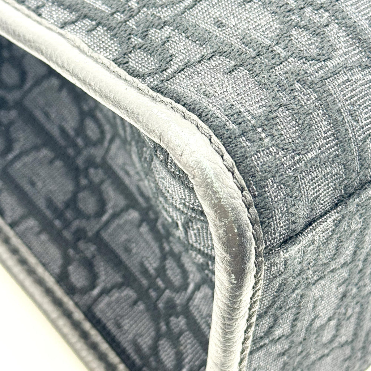 Dior Navy Oblique Jacquard Vertical Tote Bag