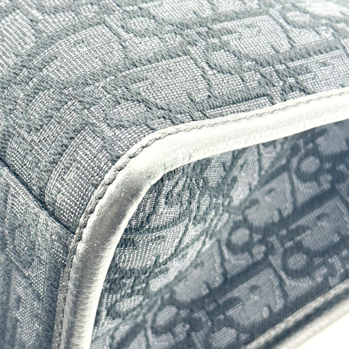 Dior Navy Oblique Jacquard Vertical Tote Bag