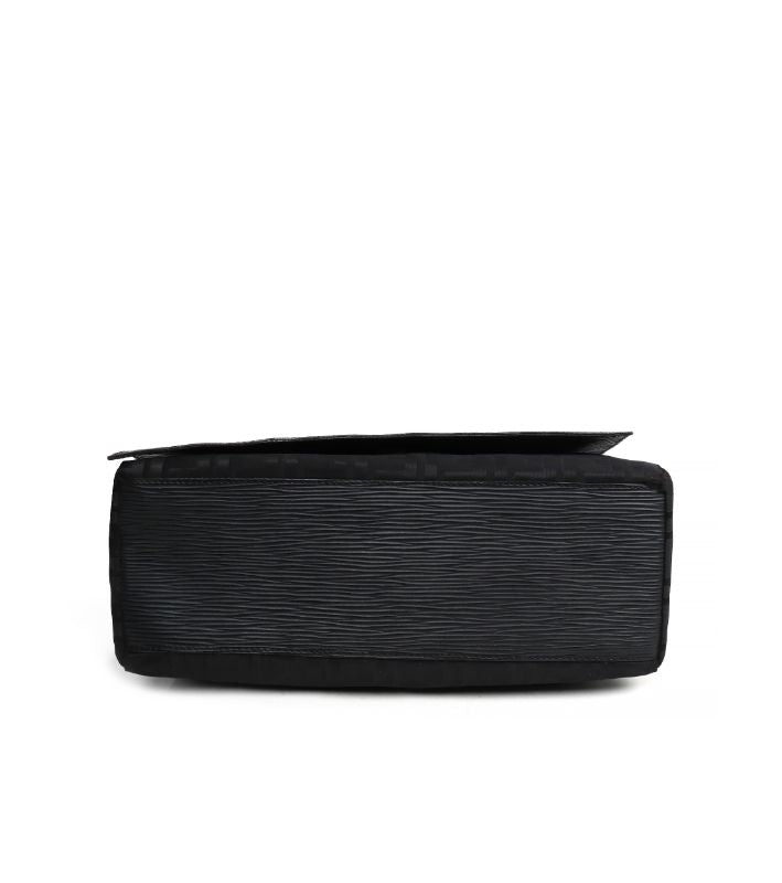 Fendi Black Zucca Flap Shoulder Bag