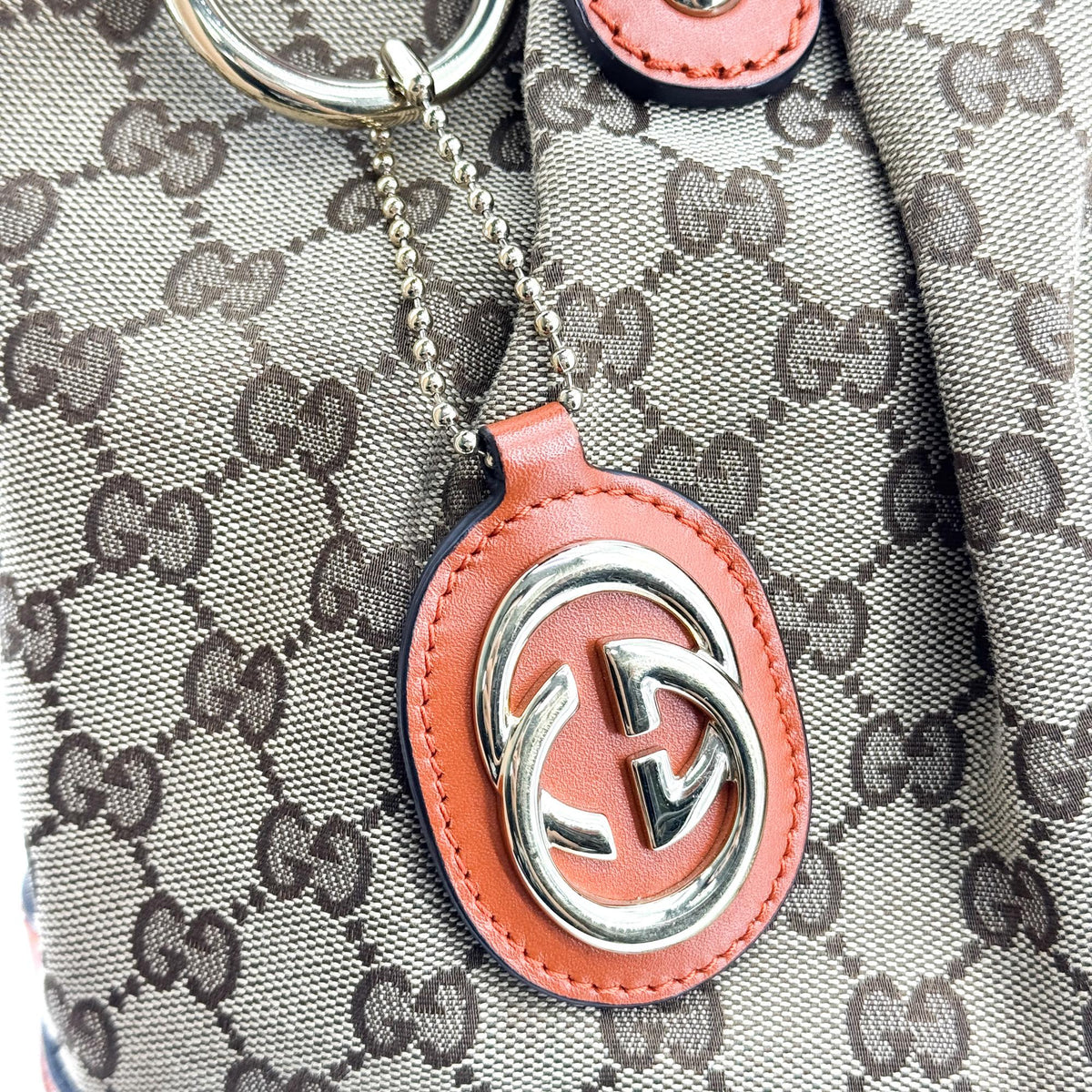 Gucci GG Canvas Suki Top Handle Bag Beige Brown