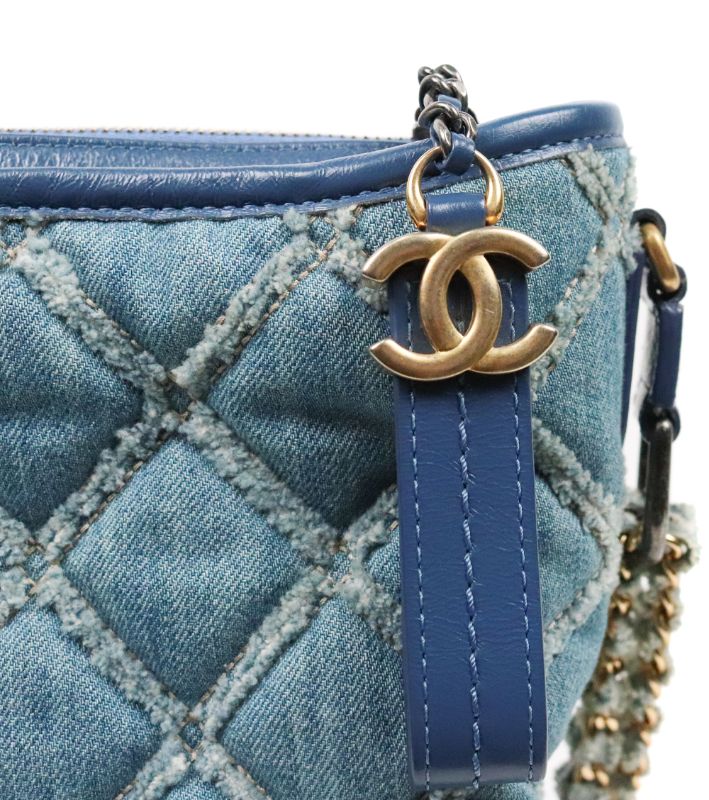 Chanel Denim Gabrielle Hobo Shoulder Bag