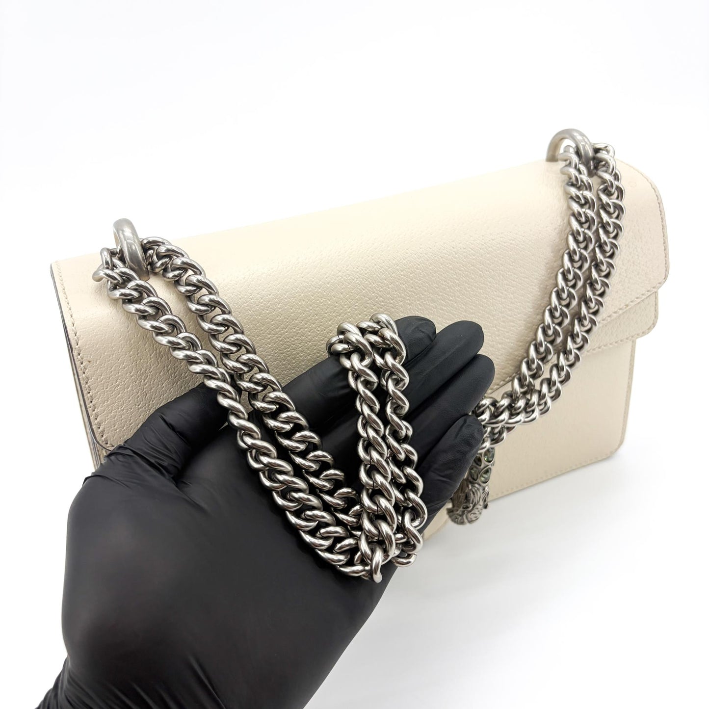 Gucci Dionysus Small Leather Shoulder Bag Ivory