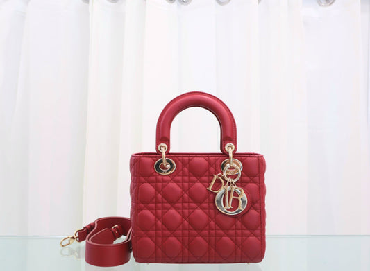 ABC Lady Bag Small Cannage Lambskin Crossbody Shoulder Tote Bag M0538OCAL