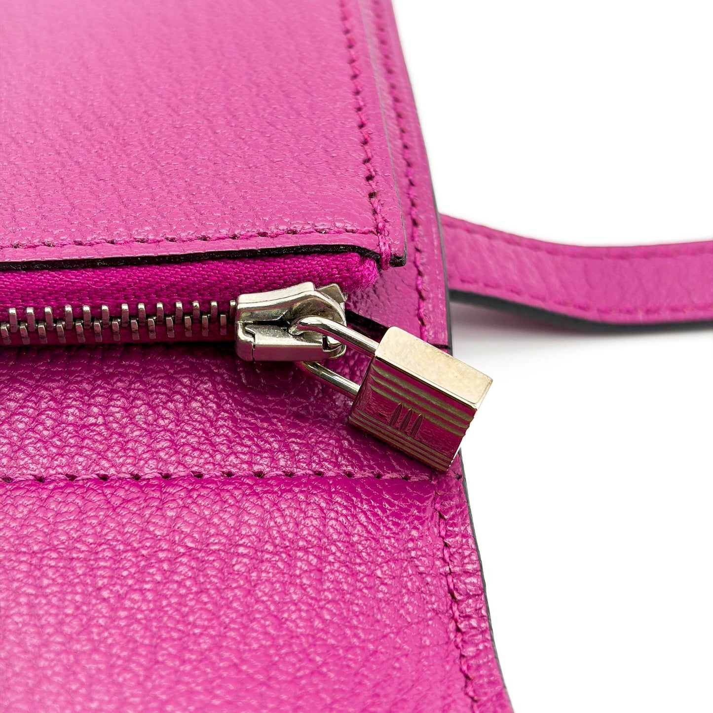 Hermès Kelly Wallet Long Anemone Silver