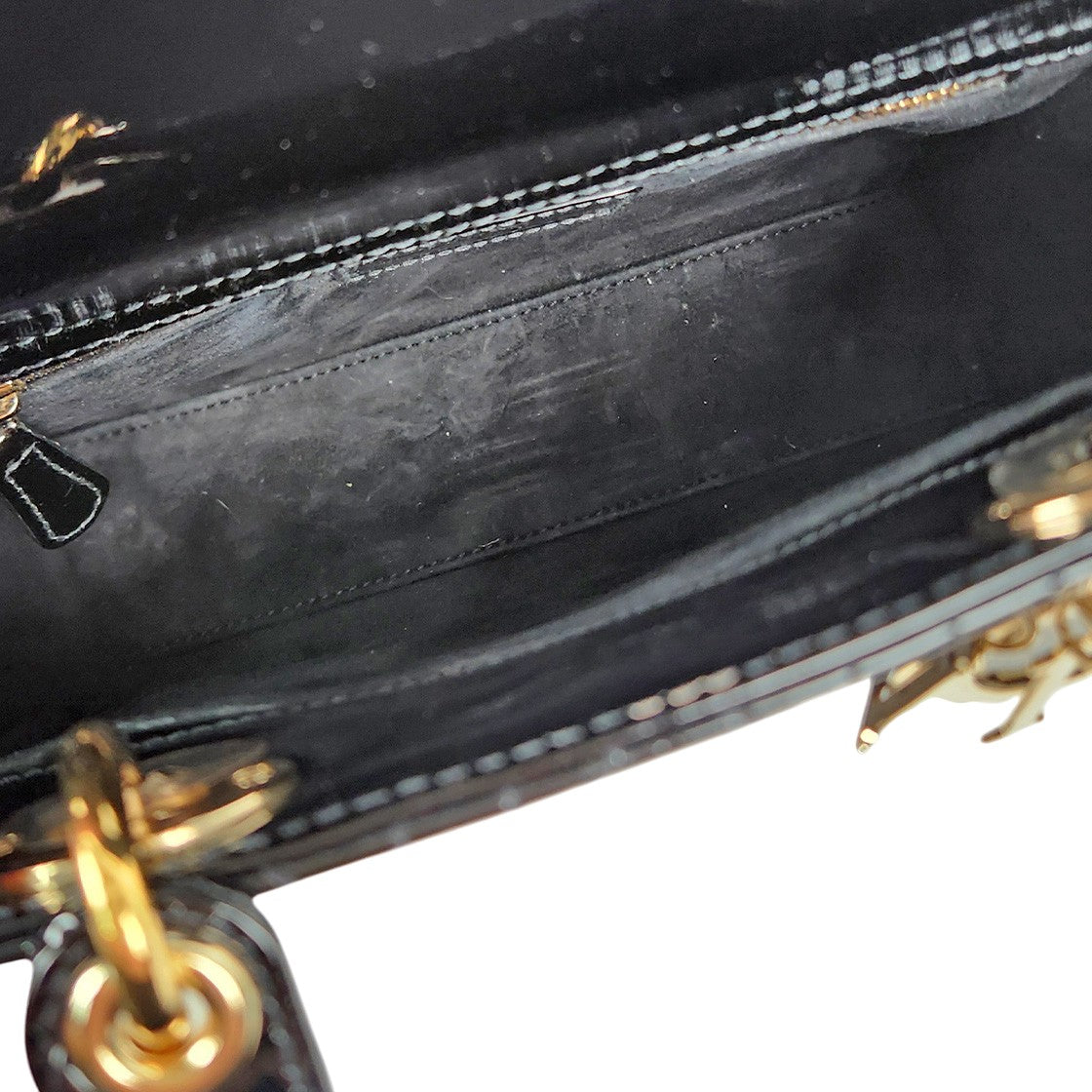 Dior Small Black Faden Lady Bag