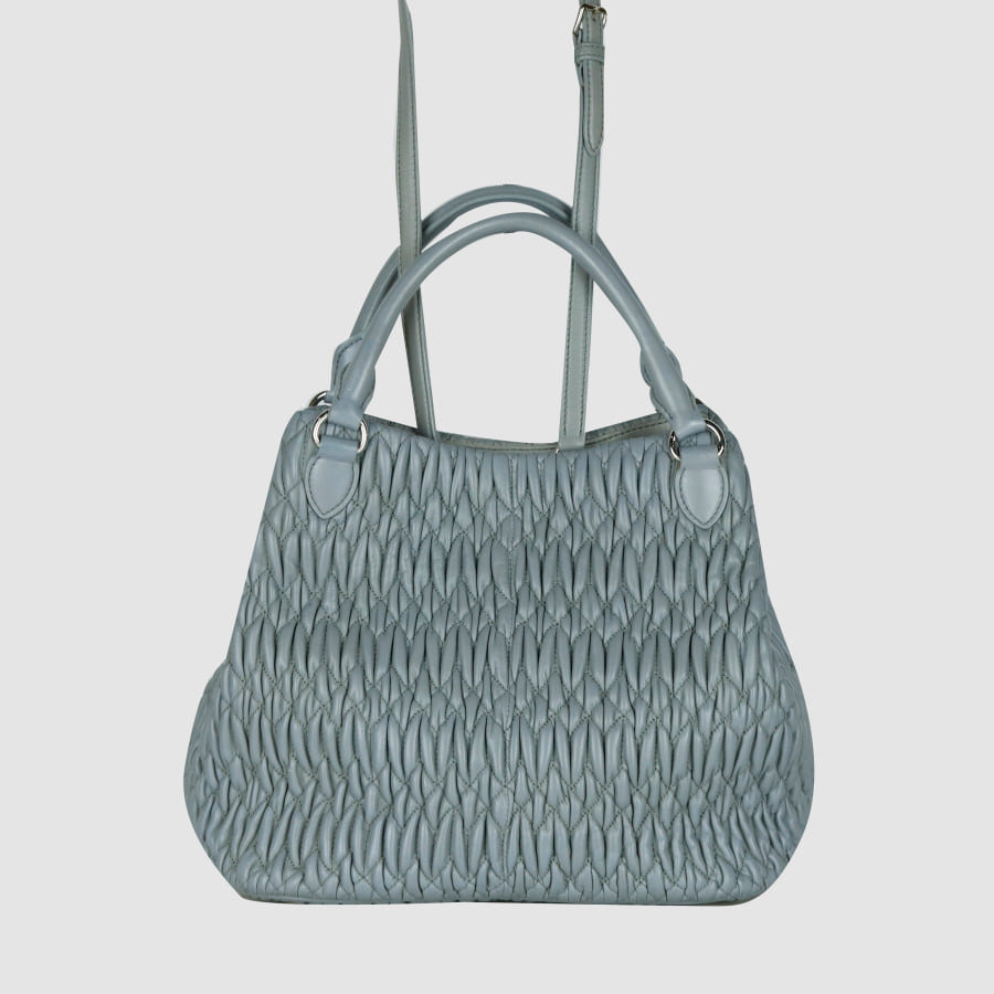 Matelassé Napa Crystal Strap Tote Bag Shoulder Bag 5BE896
