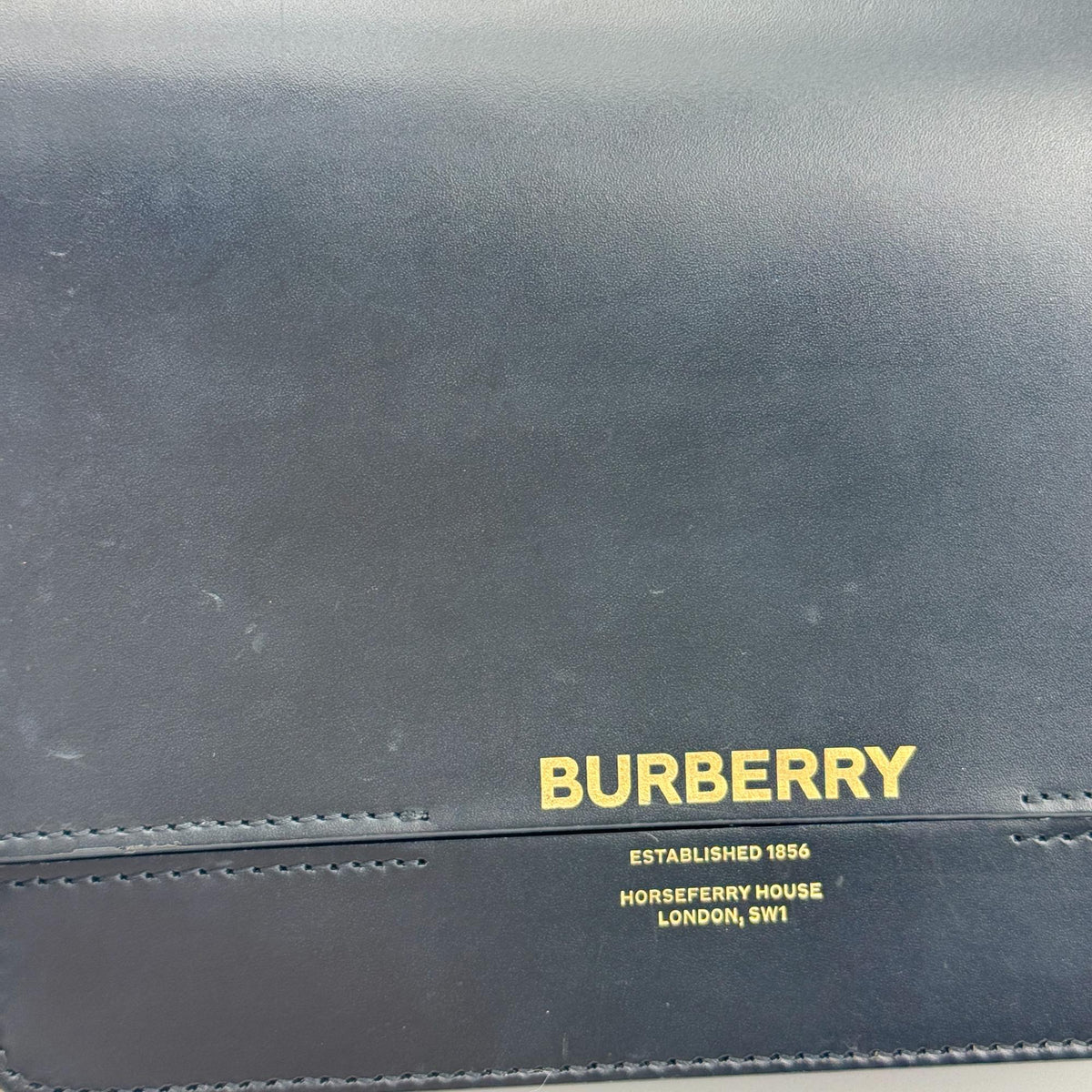 Burberry Horseferry Print Mini Grace Leather Crossbody Bag Black