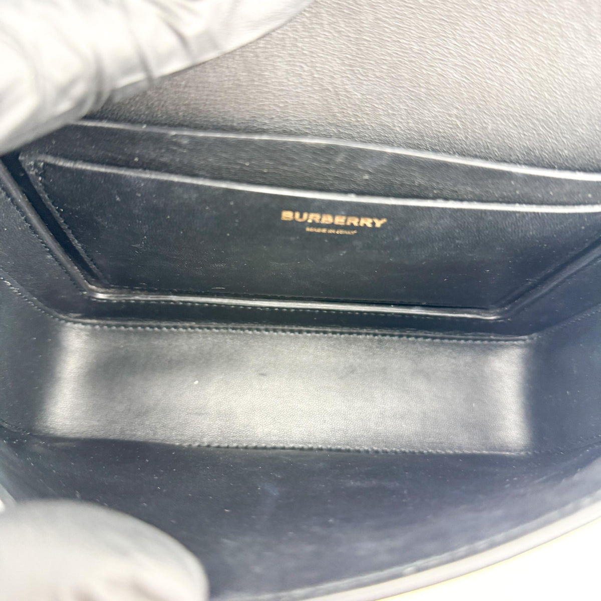 Burberry Horseferry Print Mini Grace Leather Crossbody Bag Black