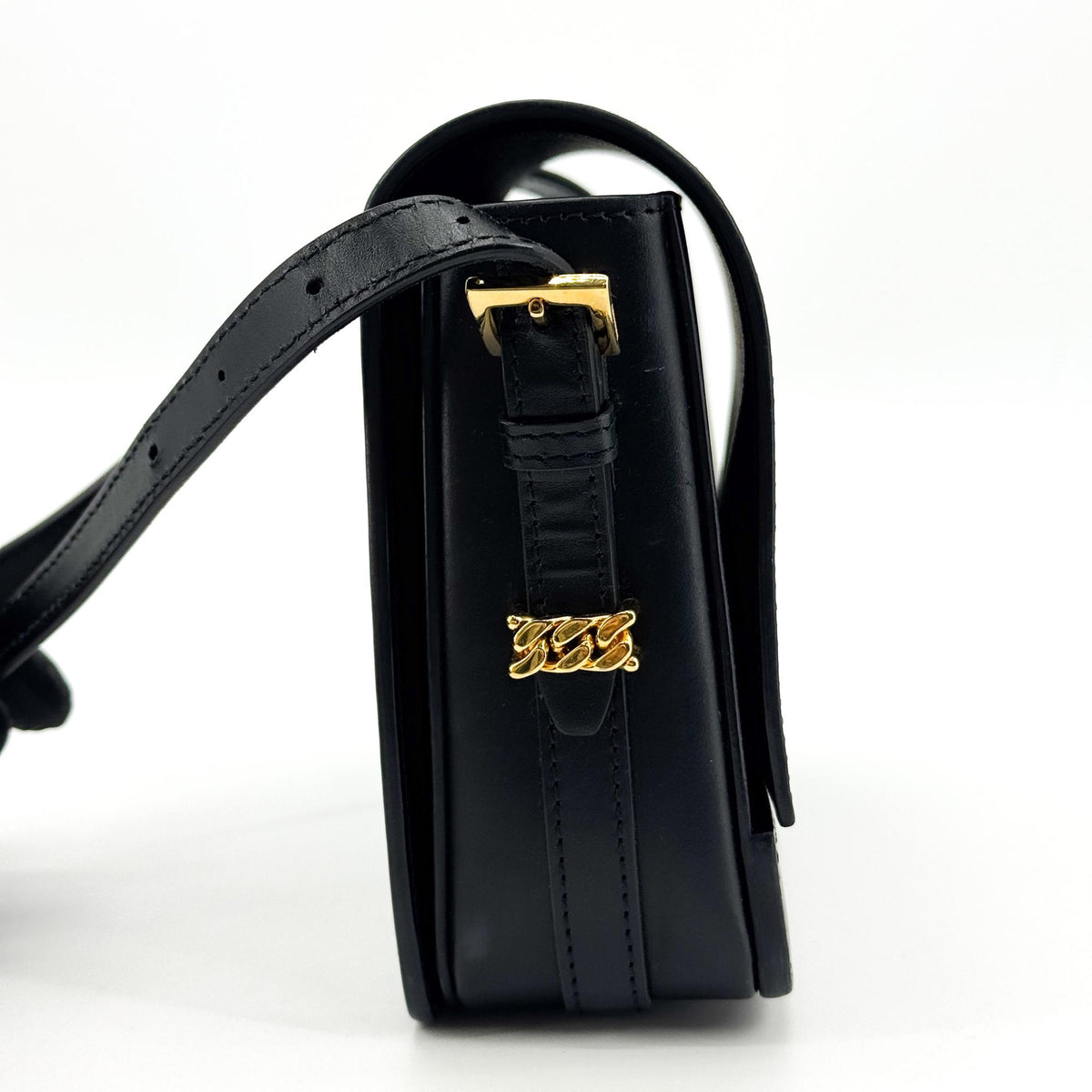 Burberry Horseferry Print Mini Grace Leather Crossbody Bag Black