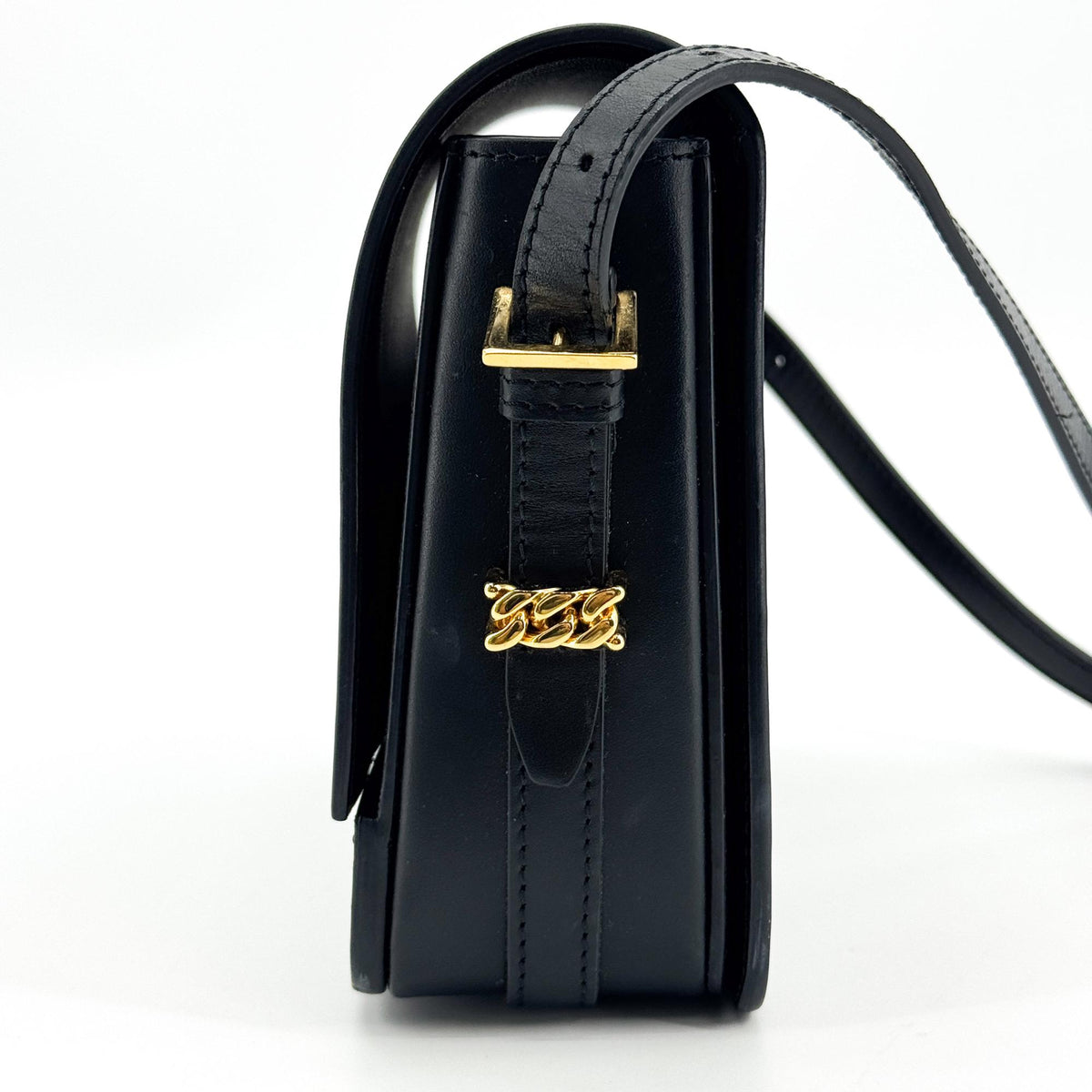 Burberry Horseferry Print Mini Grace Leather Crossbody Bag Black