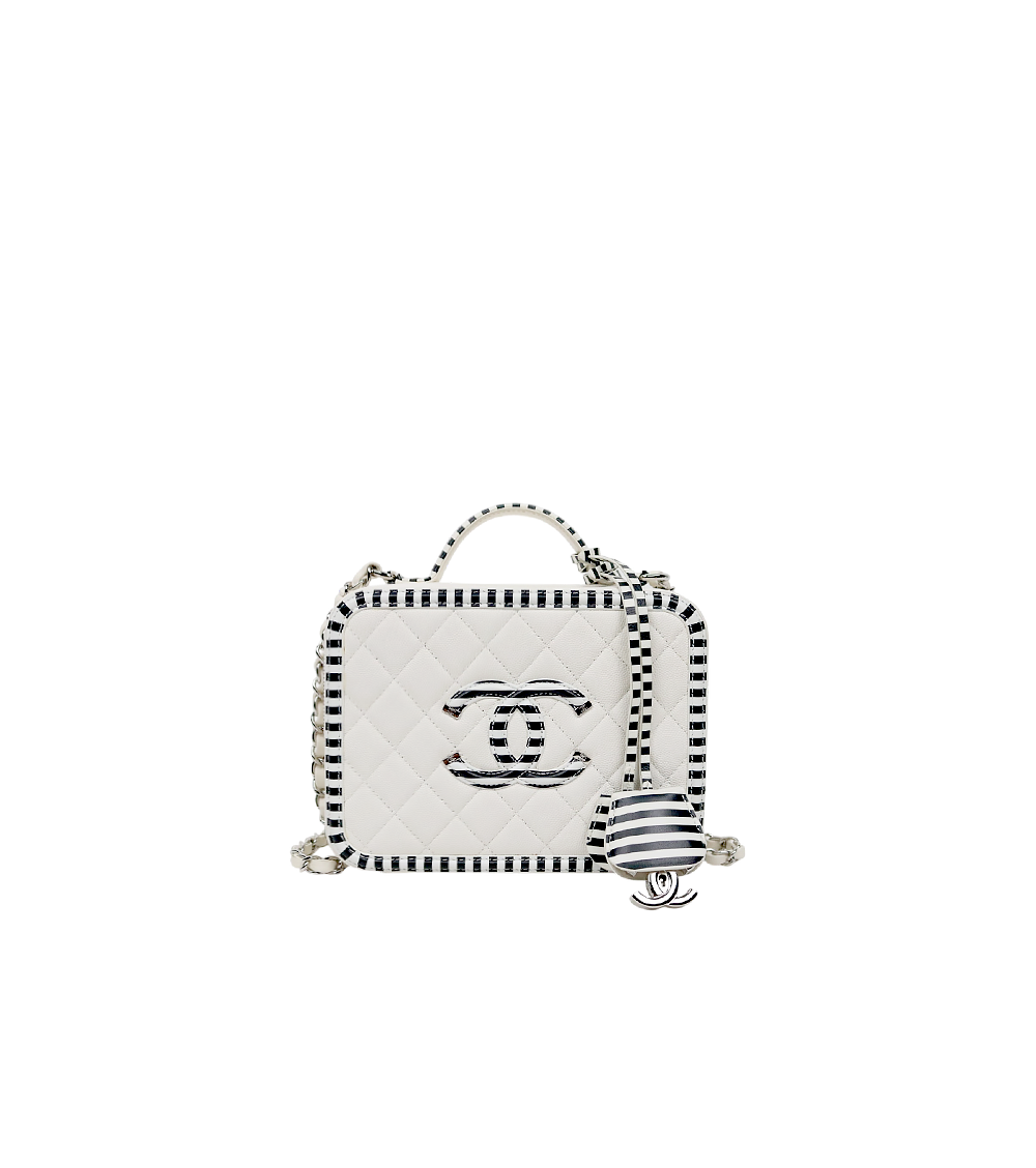 Chanel White Caviar Skin Cosmetic Case