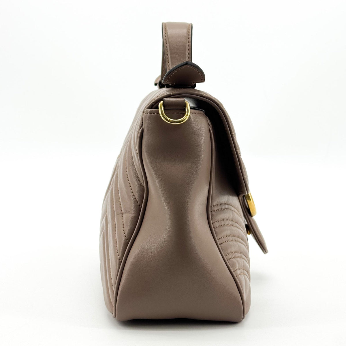 Gucci GG Marmont Mini Top Handle Bag Brown