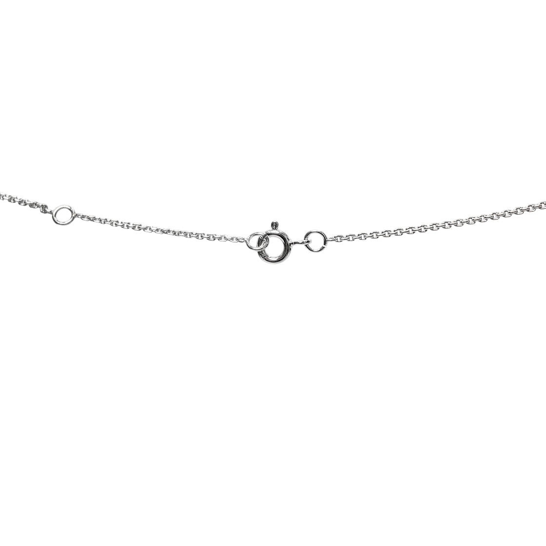 Louis Vuitton Small 18K White Gold LV Bolt Pendant Diamond Necklace