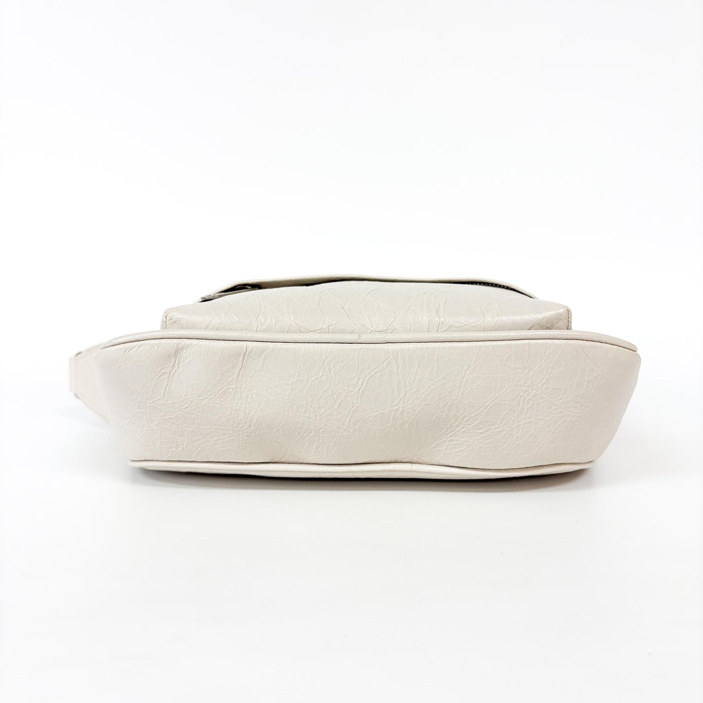 Balenciaga Ami Shoulder Bag Small Arena Lambskin White