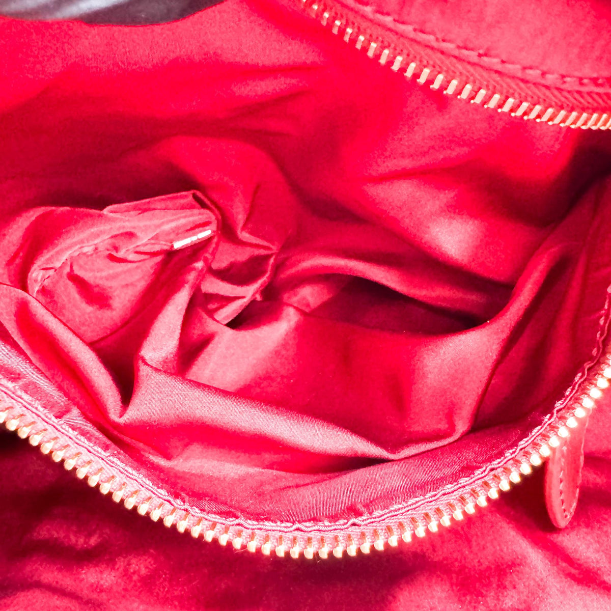 Miu Miu Vitello Leather Striped Strap Crossbody Bag Red
