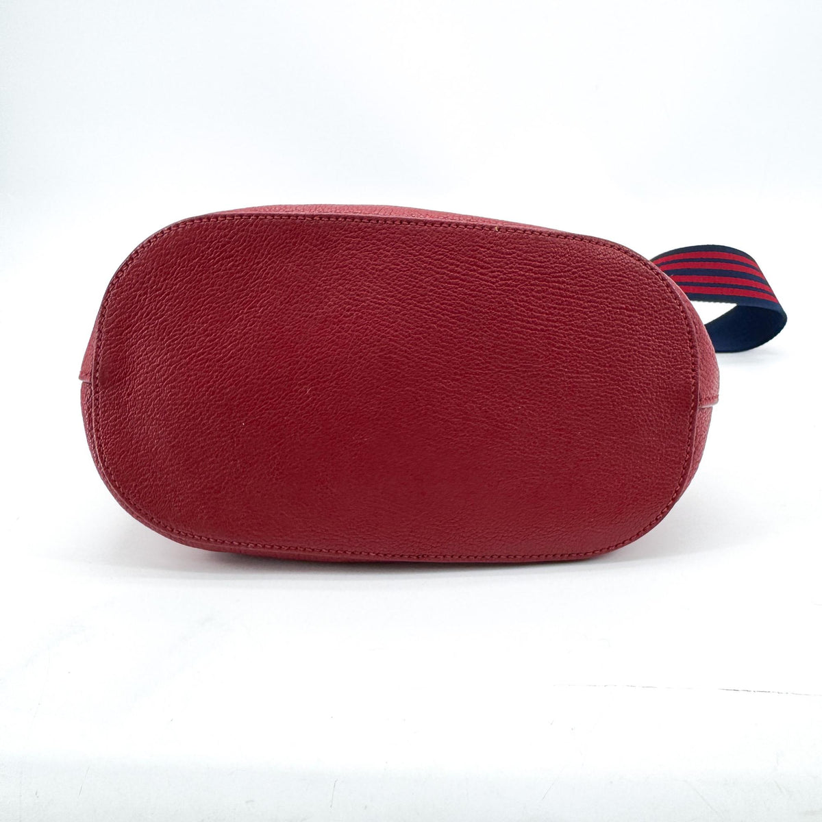 Miu Miu Vitello Leather Striped Strap Crossbody Bag Red