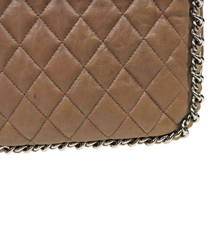 Chanel Brown Quilted CC Around Chain Shoulder Bag