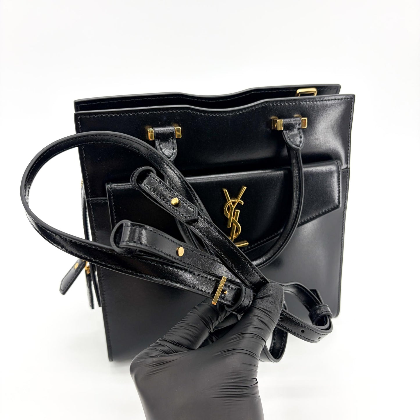 Saint Laurent Small Uptown Tote Bag Black