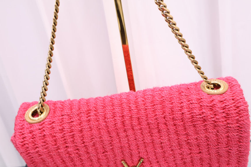 Raffia Kate Chain Shoulder Bag 580065