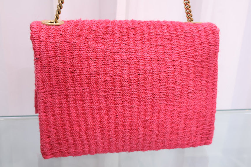 Raffia Kate Chain Shoulder Bag 580065