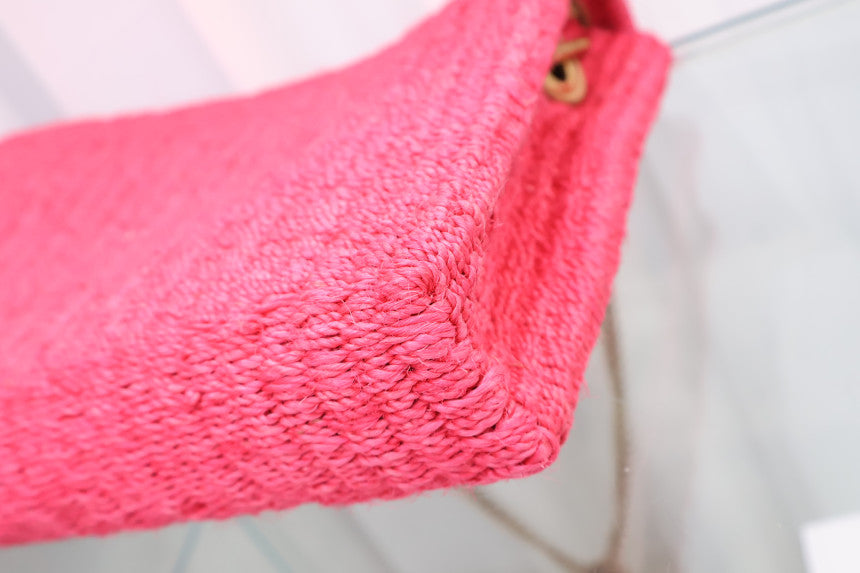 Raffia Kate Chain Shoulder Bag 580065