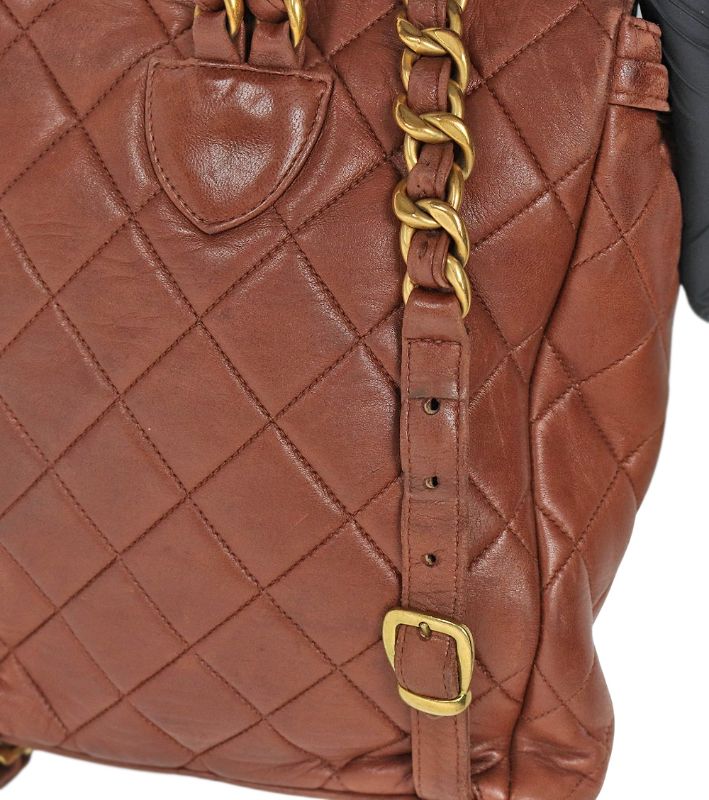 Chanel Brown Lambskin Dumas Backpack