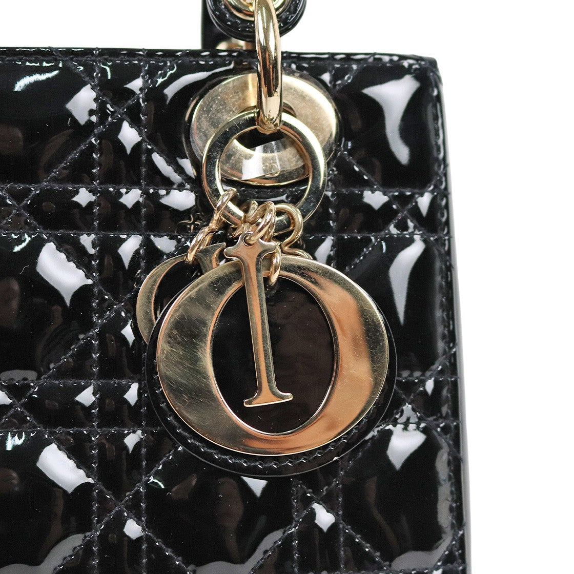 Dior Small Black Faden Lady Bag