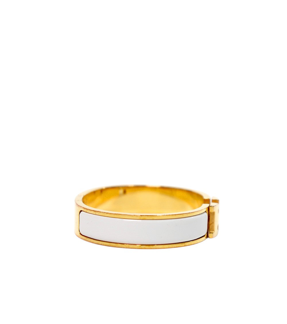 Hermès white click ash bracelet