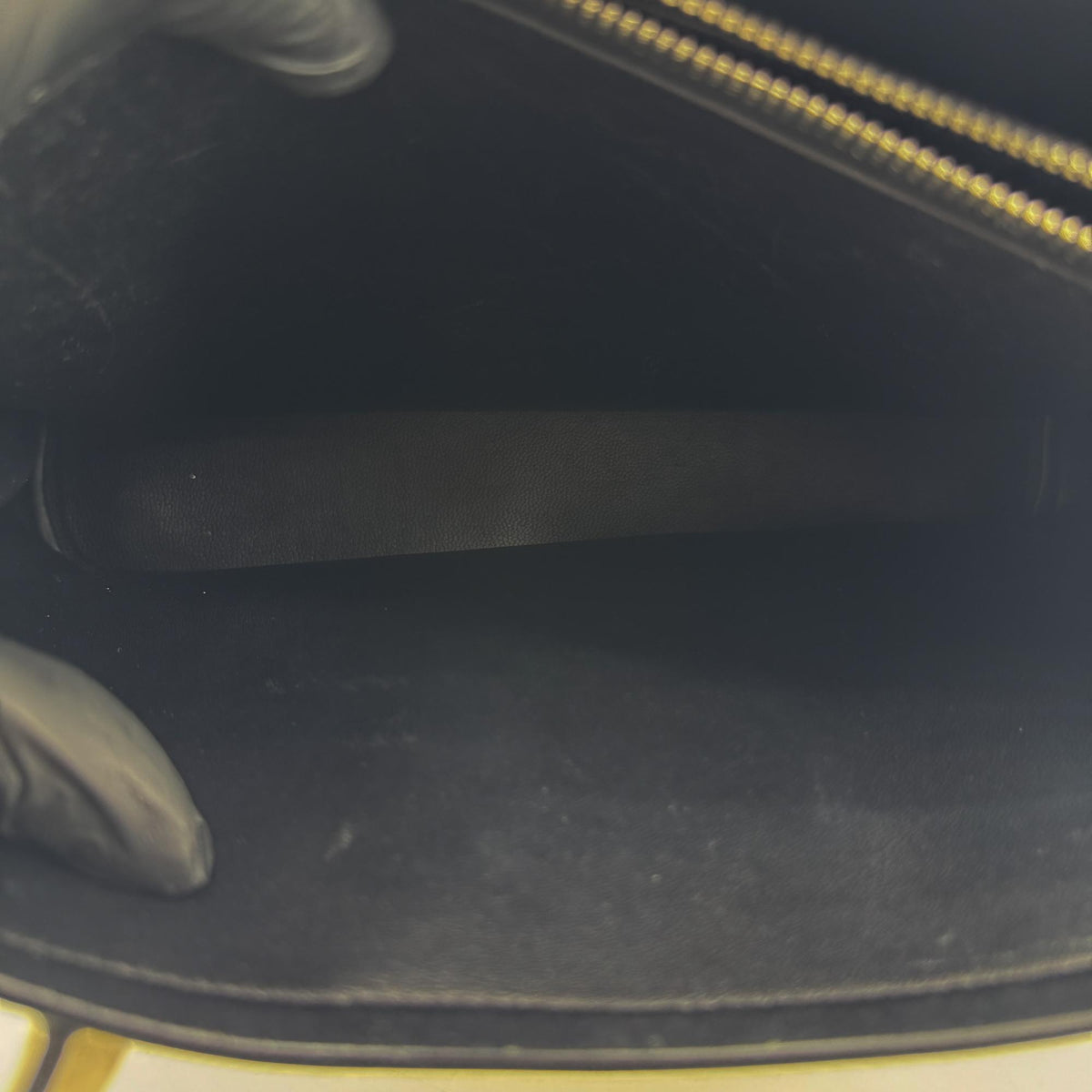 Sac cabas Prada Grace en cuir de veau, ivoire et noir