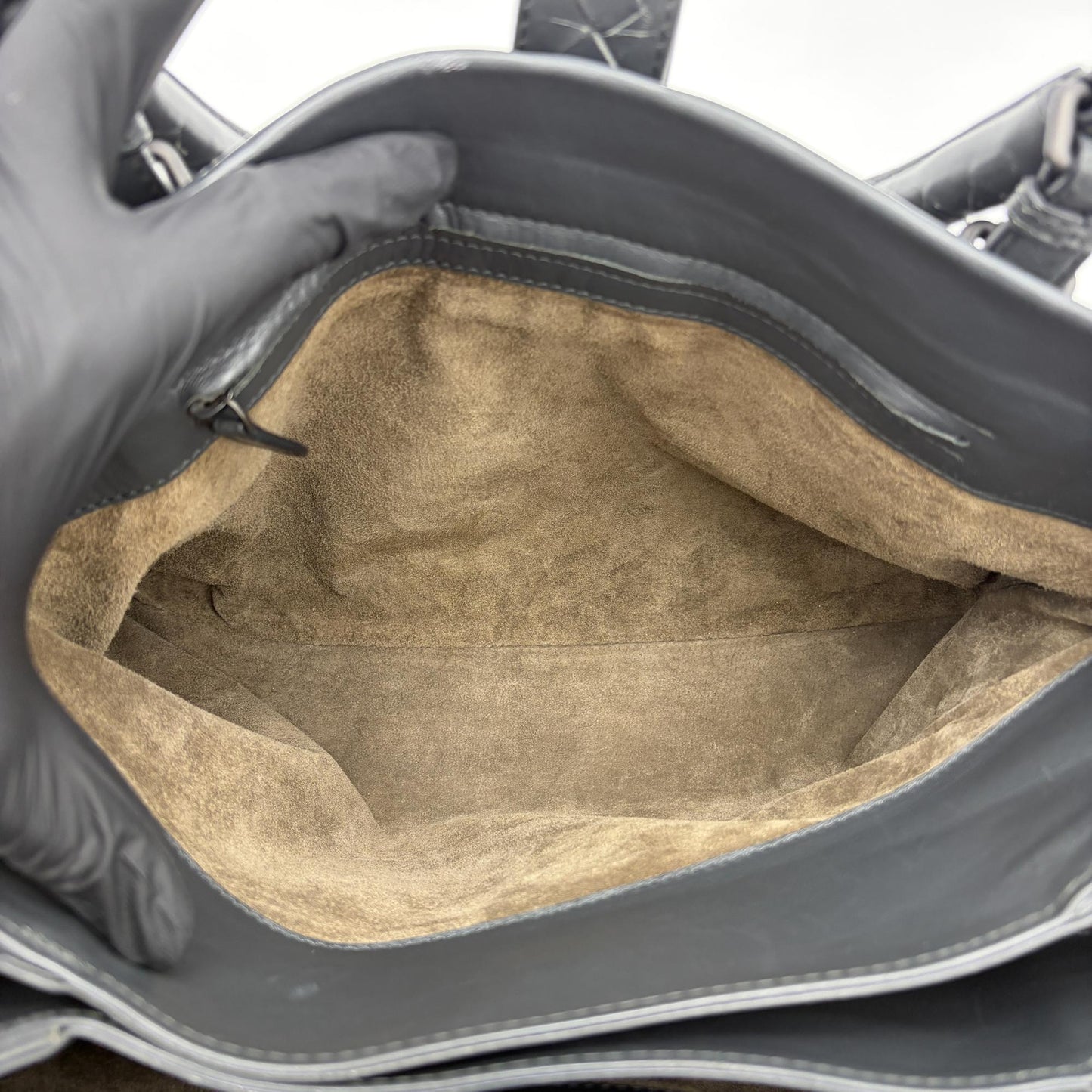 Bottega Veneta Intrecciato Roma Bag Medium Dark Grey
