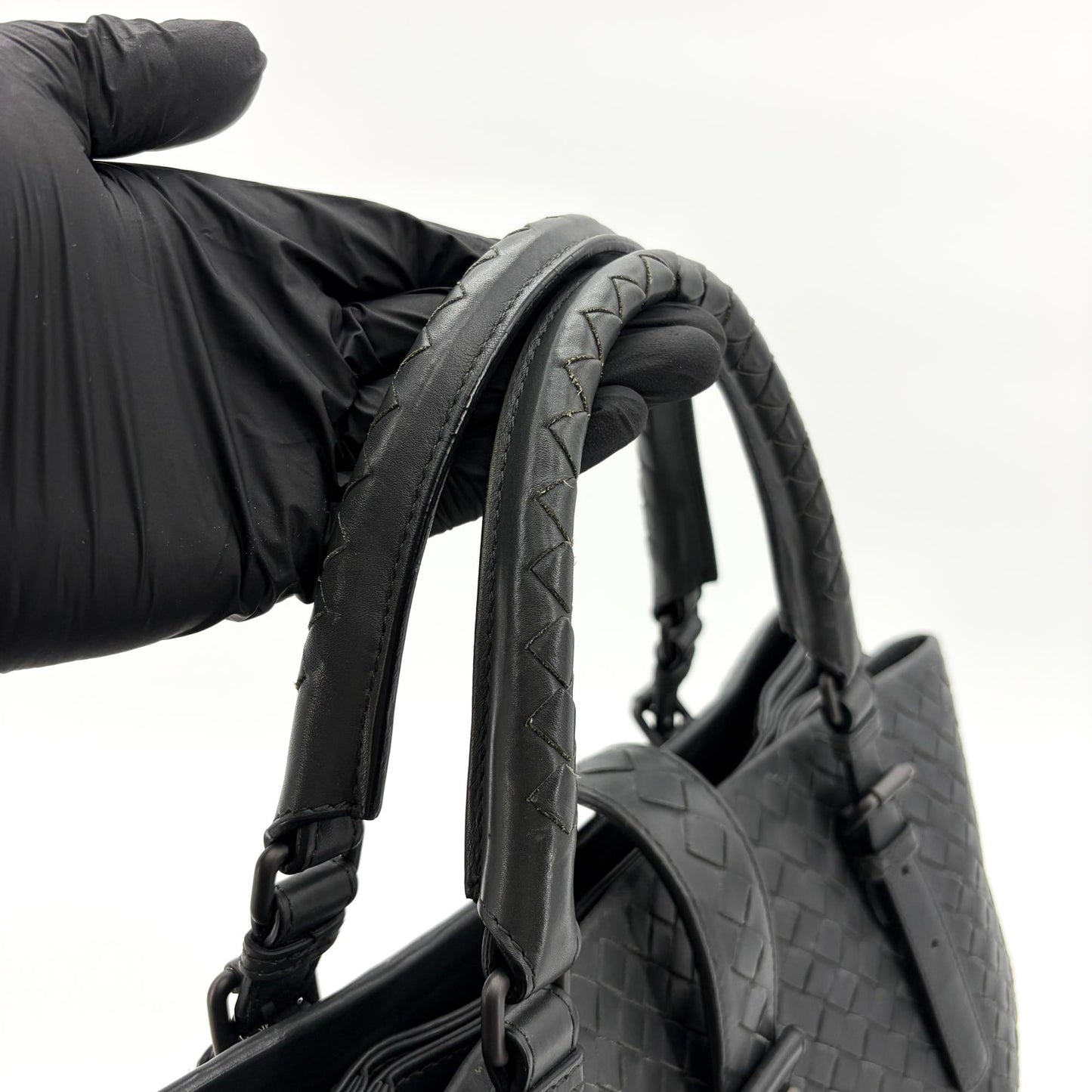 Bottega Veneta Intrecciato Roma Bag Medium Dark Grey