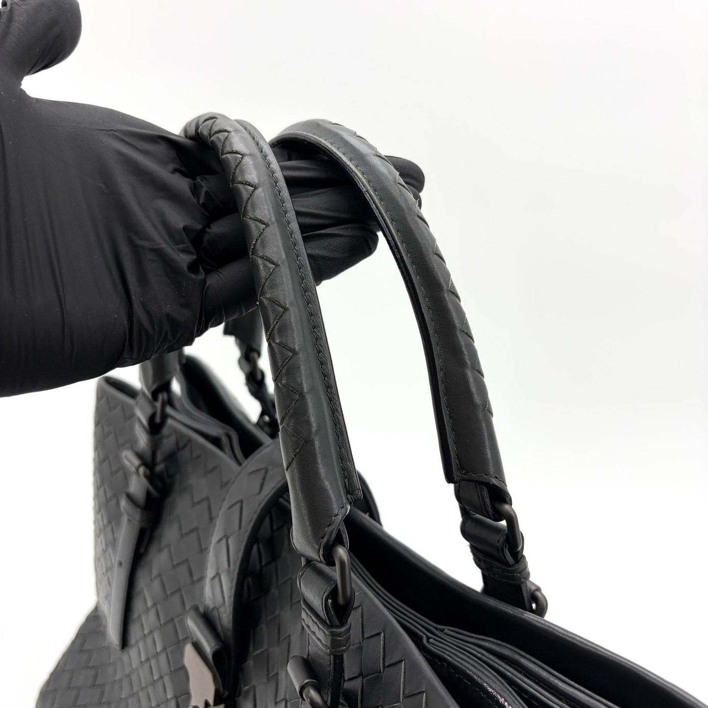 Bottega Veneta Intrecciato Roma Bag Medium Dark Grey