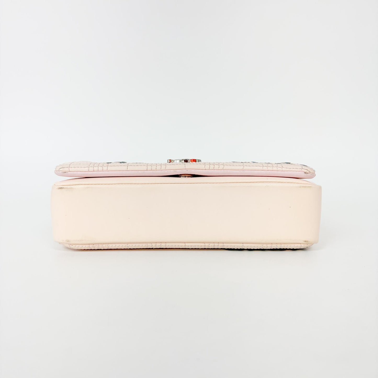 Burberry Small Quilted Lambskin Horseferry Print Lola Bag Pale Pink