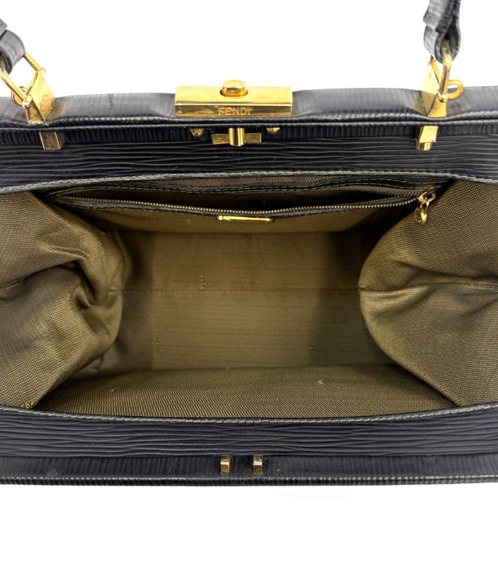 Fendi Zucca Pocket Top Handle Bag