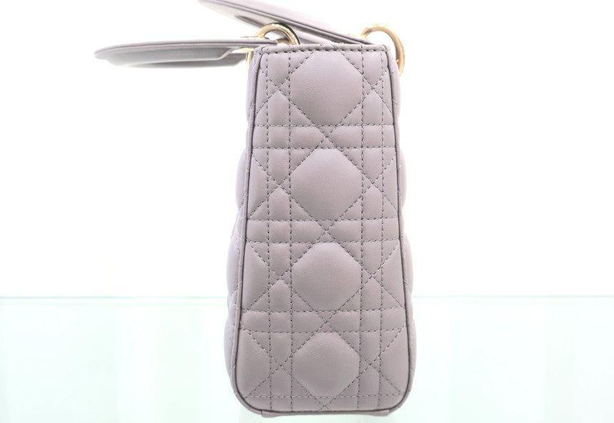 Lady Bag ABC Grey Cannage Small Tote Shoulder Bag