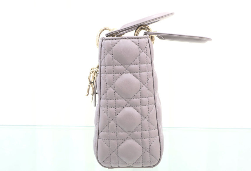 Lady Bag ABC Grey Cannage Small Tote Shoulder Bag