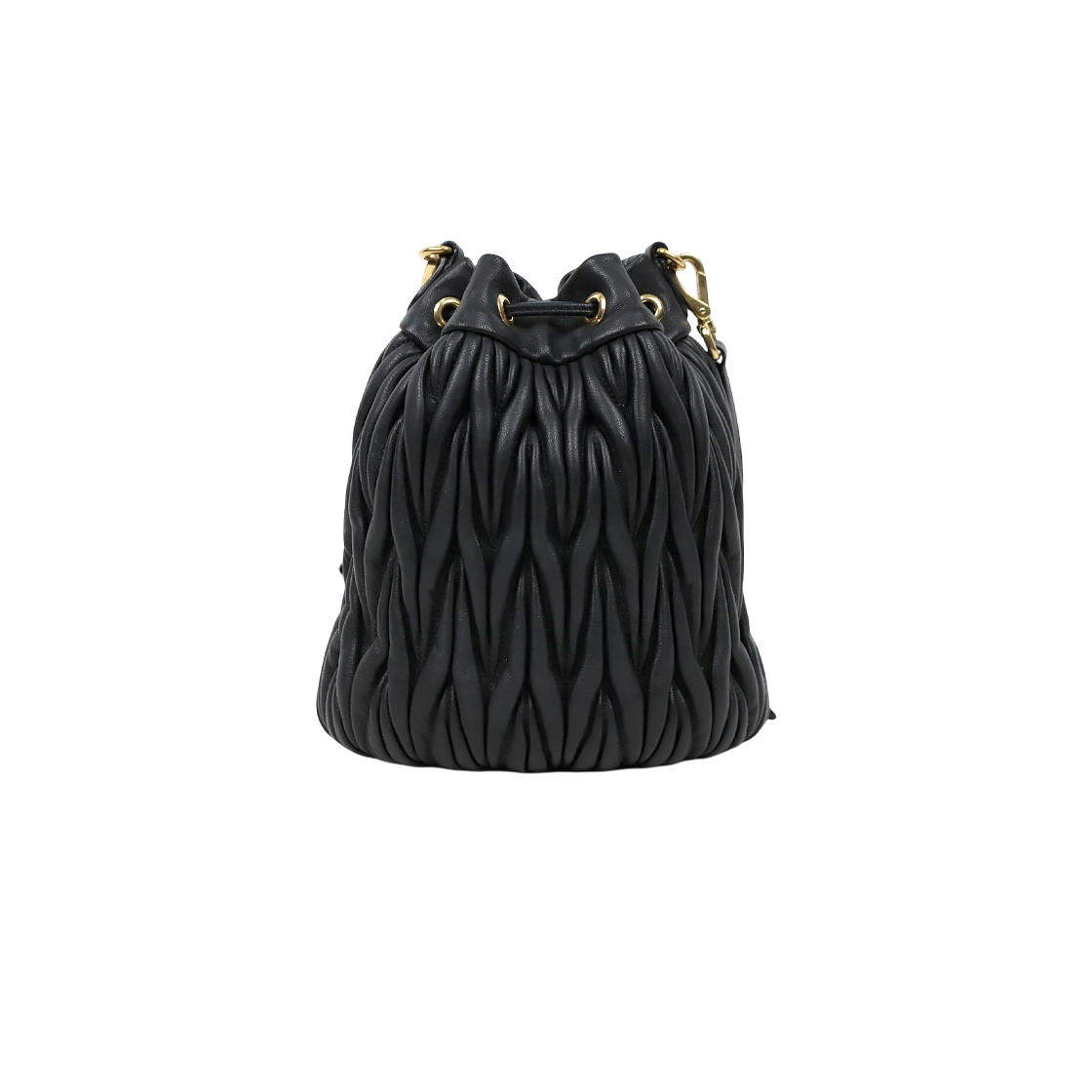 Miu Miu Black Materasse Bucket Bag