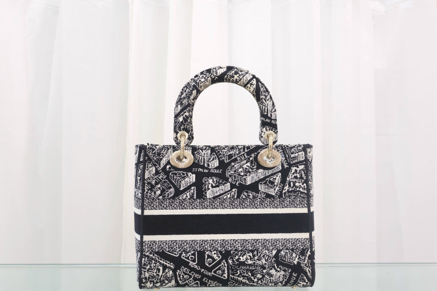 Lady D Light Medium Black Tote Bag m0565oomp